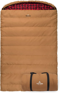 TETON Sports Mammoth Queen-Size Double Sleeping Bag; Warm and Comfortable for Family Camping Sporting Goods > Outdoor Recreation > Camping & Hiking > Sleeping Bags TETON Sports Brown Canvas 20 Degrees Fahrenheit 