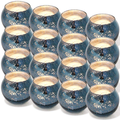 DerBlue 16Pcs Round Mercury Glass Votive Candle Holders for Wedding Centerpieces, Valentines Dinner, Garden Tub and Any Theme Events (Purple) Home & Garden > Decor > Home Fragrance Accessories > Candle Holders DerBlue Navy Blue  