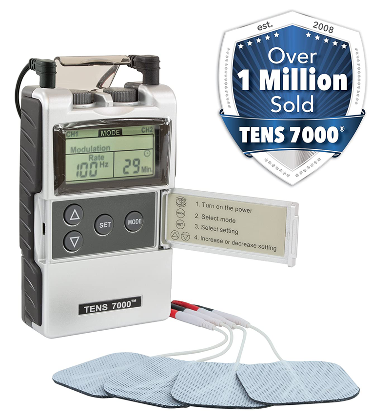 TENS 7000 Digital TENS Unit With Accessories - TENS Unit Muscle Stimulator For Back Pain, General Pain Relief, Neck Pain, Muscle Pain Electronics > Electronics Accessories > Adapters Roscoe Medical   
