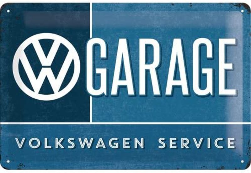 Nostalgic-Art Retro Tin Sign, Volkswagen – VW Garage – Car Gift idea, Metal Plaque, Vintage Design for Wall Decoration, 7.9" x 11.8" Home & Garden > Decor > Artwork > Sculptures & Statues Nostalgic-Art Default Title  