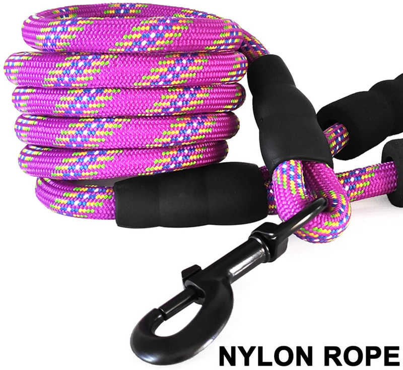 MayPaw Heavy Duty Rope Dog Leash, 6/8/10 FT Nylon Pet Leash, Soft Padded Handle Thick Lead Leash for Large Medium Dogs Small Puppy Animals & Pet Supplies > Pet Supplies > Dog Supplies MayPaw   