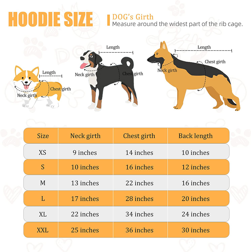 Dog Hoodie Security Dog Sweater Soft Brushed Fleece Dog Clothes Dog Hoodie Sweatshirt with Pocket for Small Medium Large Dogs Animals & Pet Supplies > Pet Supplies > Dog Supplies > Dog Apparel Uteuvili   