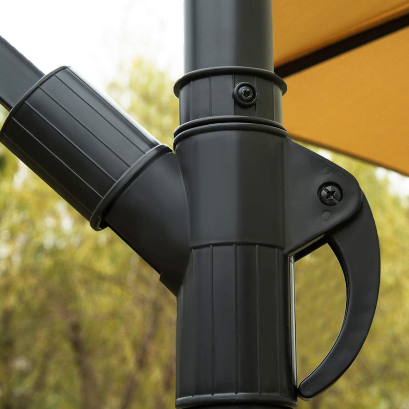 Sunnyglade 10Ft Outdoor Adjustable Offset Cantilever Hanging Patio Umbrella (Tan) Home & Garden > Lawn & Garden > Outdoor Living > Outdoor Umbrella & Sunshade Accessories Sunnyglade   