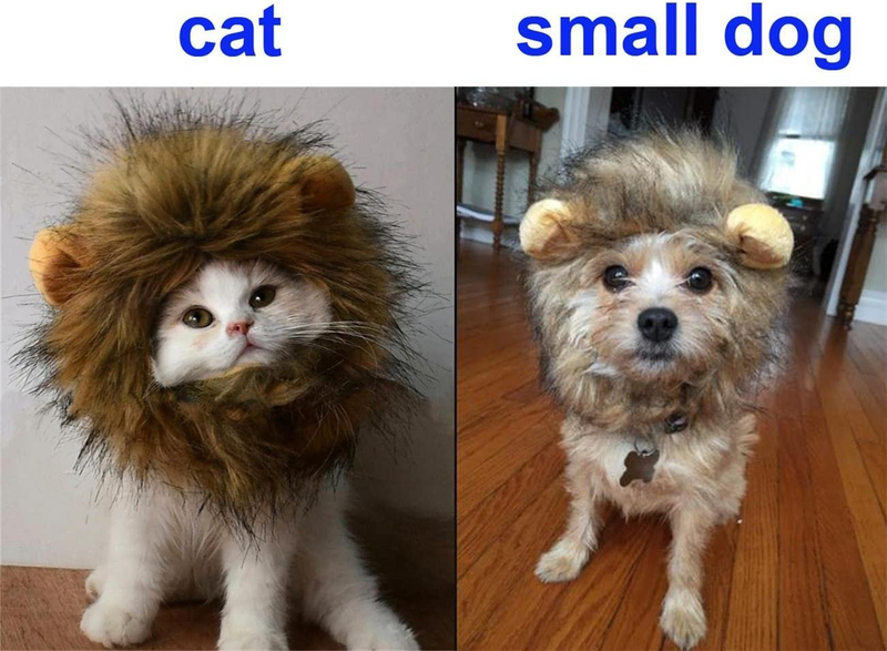 Penvinoo Lion Mane Wig for Dog and Cat Costume Animals & Pet Supplies > Pet Supplies > Cat Supplies > Cat Apparel RosyLife   