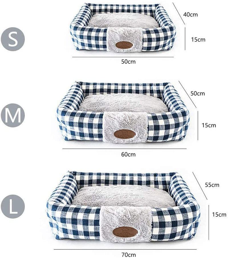Decdeal Large Cat Beds for Indoor Cats, Plush Soft Pet Bed, Indoor Cat Beds & Dog Beds, Rectangle Cushion Bed Pet Supplies, Machine Washable, Slip-Resistant Bottom Animals & Pet Supplies > Pet Supplies > Dog Supplies > Dog Beds Decdeal   