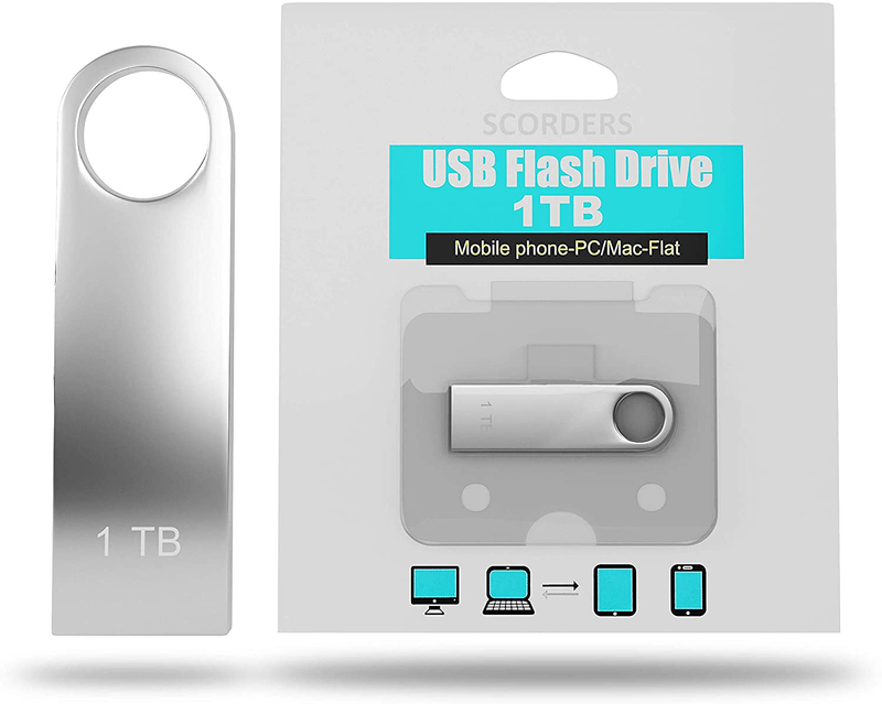 SCORDERS USB Flash Drive (1 TB) High-Speed Data Storage Thumb Stick | Store Movies, Pictures, Documents | PC, Smartphone, Mac Support Electronics > Electronics Accessories > Computer Components > Storage Devices > USB Flash Drives SCORDERS 1 tb  