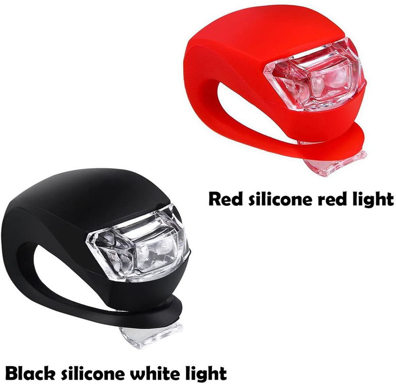 Malker Bicycle Light Front and Rear Silicone LED Bike Light Set - Bike Headlight and Taillight,Waterproof & Safety Road,Mountain Bike Lights,Batteries Included,4 Pack(2pcs White and 2pcs Red Light) Sporting Goods > Outdoor Recreation > Cycling > Bicycle Parts Malker   