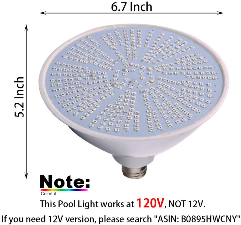Mopzlink Pool Lights, 120V 40W RGB Color Changing Underwater LED Pool Light for Inground Pool at Night, E26 Replacement Bulb Fit in for Pentair and Hayward Pool Light Fixtures Home & Garden > Pool & Spa > Pool & Spa Accessories Mopzlink   