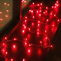 Firecracker Lights, 6.5Ft 40 LED String Lights Battery Operated for Valentine'S Day Wedding Engagement Mother'S Day Indoor Outdoor Bedroom Garden Party Decoration (Red)