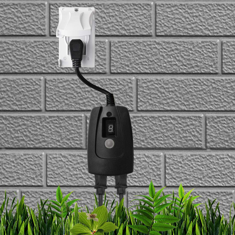 ECOPlugs Outdoor Light Timer Outlet Waterproof, Christmas Lights Timer Outlet Switch, Electrical Outlet Timers Programmable Outdoor (2 Outlets（Digital）) Home & Garden > Lighting Accessories > Lighting Timers ECOPlugs   