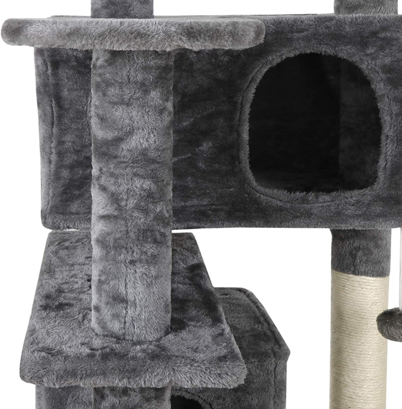 Nova Microdermabrasion 53 Inches Multi-Level Cat Tree Stand House Furniture Kittens Activity Tower with Scratching Posts Kitty Pet Play House Animals & Pet Supplies > Pet Supplies > Cat Supplies > Cat Beds Nova Microdermabrasion   