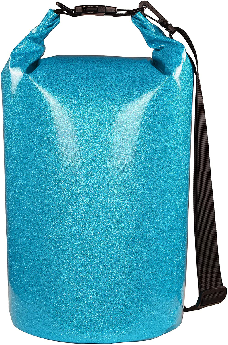 MARCHWAY Floating Waterproof Dry Bag 5L/10L/20L/30L/40L, Roll Top Sack Keeps Gear Dry for Kayaking, Rafting, Boating, Swimming, Camping, Hiking, Beach, Fishing  MARCHWAY Shiny Blue 10L 