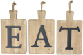 Karisky Eat Letter Signs 3-Pack 13 x 8 inches Rustic Wood Decorative Cutting Board Wall Hanging Art for Kitchen, Dining Room, Home Farmhouse Decor Brown Home & Garden > Decor > Seasonal & Holiday Decorations Karisky Cutting Board EAT SIGNS Brown  