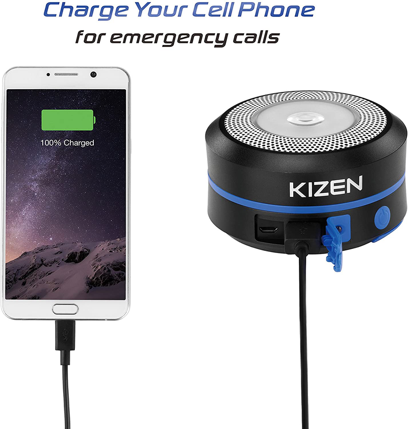 Kizen LED Camping Lanterns - Solar Powered or USB Rechargeable Emergency Lights - Collapsible Camp Lanterns for Power Outages, Night Hiking & Camping, Blue Home & Garden > Lighting > Lamps Kizen   
