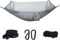 Double Hammock with Mosquito Net for 1-2 Person,Imngbl Portable Lightweight Pop up Hammocks with Bug Net & Tree Straps for outside Camping Sporting Goods > Outdoor Recreation > Camping & Hiking > Mosquito Nets & Insect Screens IMNGBL Grey  
