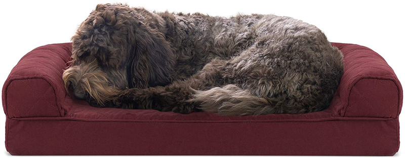 Furhaven Orthopedic Dog Beds for Small, Medium, and Large Dogs, CertiPUR-US Certified Foam Dog Bed Animals & Pet Supplies > Pet Supplies > Dog Supplies > Dog Beds Furhaven Quilted Wine Red Cooling Gel Foam Medium (Pack of 1)