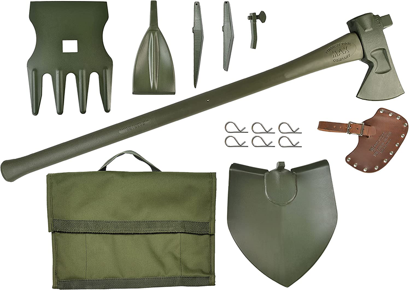 The MAX Multipurpose Axe Toolkit by Forrest Tool, Includes 8 Essential Tools for Camping, Hunting, Gardening and Off-Roading, Constructed with Reliable Material, Easy to Use Sporting Goods > Outdoor Recreation > Camping & Hiking > Camping Tools Forrest Tool Green  