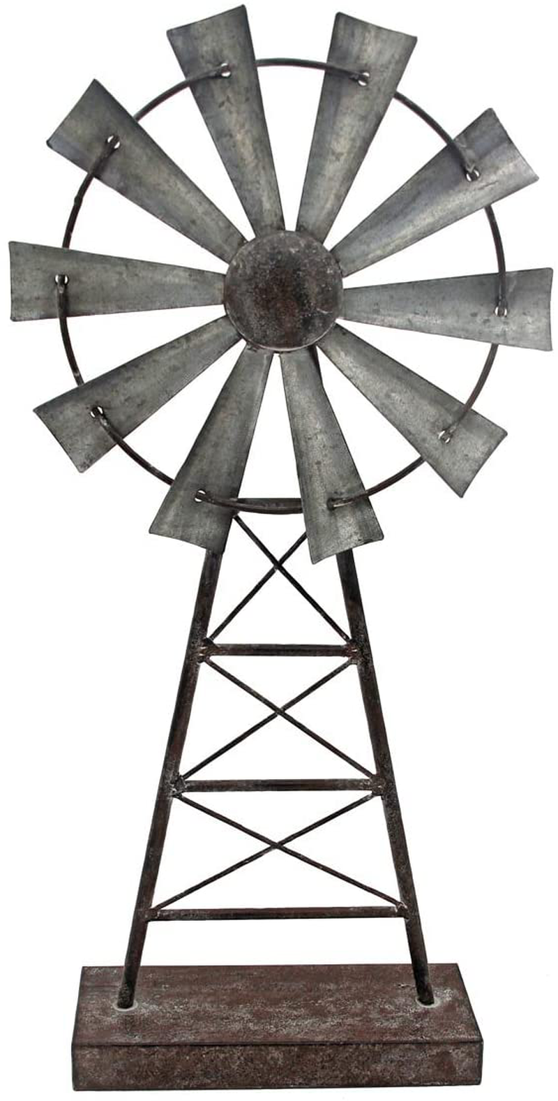 Foreside Home & Garden Metal Small Distressed Windmill Table Decor Home & Garden > Decor > Seasonal & Holiday Decorations Foreside Home and Garden Large  