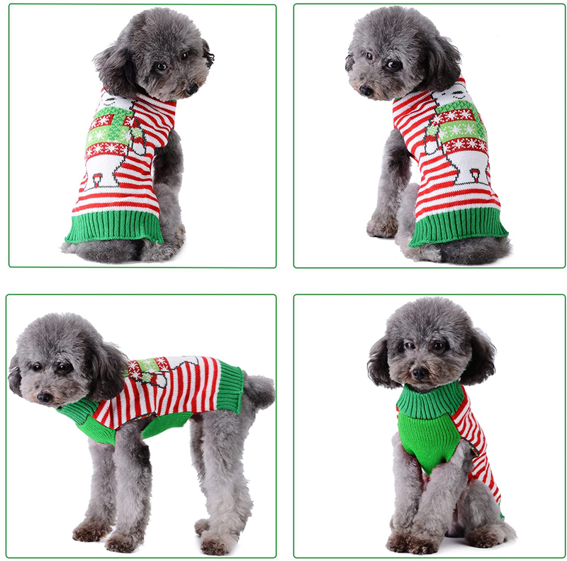 DOGGYZSTYLE Pet Dog Sweaters Cute Animal Printed Winter Warm Puppy Knitted Clothes Cat Jumpers Jacket Coat Apparel Animals & Pet Supplies > Pet Supplies > Cat Supplies > Cat Apparel DOGGYZSTYLE   
