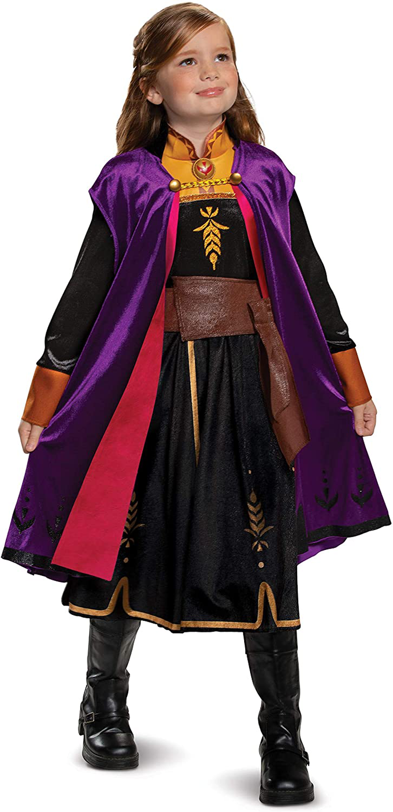 Disguise Disney Anna Frozen 2 Deluxe Girls' Halloween Costume Purple, 3T-4T Apparel & Accessories > Costumes & Accessories > Costumes Disguise 3T-4T  