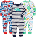Simple Joys by Carter's Baby Boys' 3-Pack Snug Fit Footless Cotton Pajamas Apparel & Accessories > Costumes & Accessories > Costumes Simple Joys by Carter's Green, Dinosaur/Firetruck/Animal 24 Months 