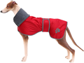 Geyecete Dog Winter Coat Greyhound Raincoat Fabric with Lamb Velvet inside Outdoor Dog Apparel with Adjustable Bands for Medium, Large Dog Animals & Pet Supplies > Pet Supplies > Dog Supplies > Dog Apparel Geyecete Red Small 