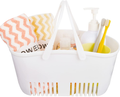 Rejomiik Shower Caddy Basket, Portable Shower Tote, Plastic Organizer Storage Basket with Handle Drainage Toiletry Bag Bin Box for Bathroom, College Dorm Room Essentials, Kitchen, Camp, Gym- Khakis Sporting Goods > Outdoor Recreation > Camping & Hiking > Portable Toilets & Showers rejomiik E-white 1pack-E 