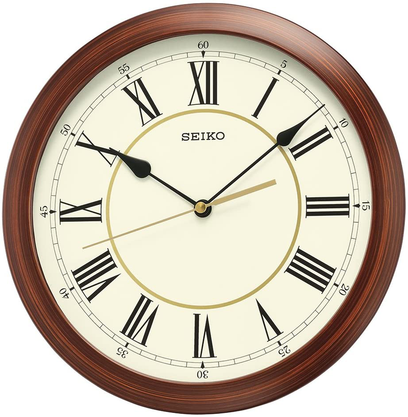 Seiko Round Wood Finish Wall Clock Home & Garden > Decor > Clocks > Wall Clocks SEIKO   