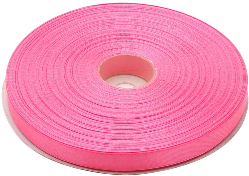 Topenca Supplies 3/8 Inches x 50 Yards Double Face Solid Satin Ribbon Roll, White Arts & Entertainment > Hobbies & Creative Arts > Arts & Crafts > Art & Crafting Materials > Embellishments & Trims > Ribbons & Trim Topenca Supplies Pink 3/8" x 50 yards 