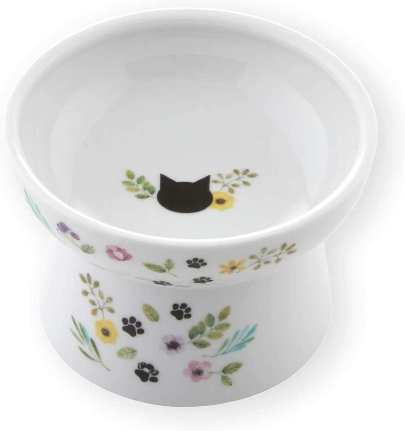 Necoichi Raised Cat Food Bowl, Stress Free, Backflow Prevention, Dishwasher and Microwave Safe, Made to EC & ECC European Standard Animals & Pet Supplies > Pet Supplies > Cat Supplies NECOICHI Botanical Garden Limited Edition  