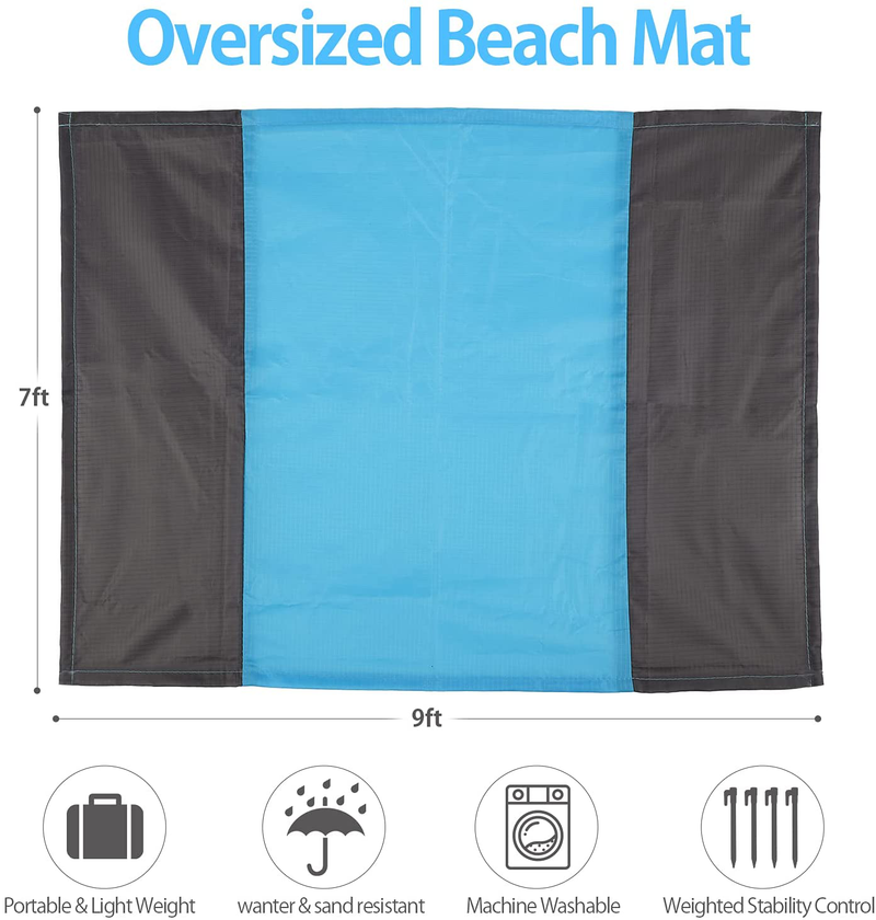 FAHZON Beach Blanket,Sandproof Waterproof Picnic Blanket,Sand Free Extra Large Oversized 9 ft X 7 ft Beach Mat，Portable Soft Lightweight Blanket for Travel Camping、Hiking Outdoor Home & Garden > Lawn & Garden > Outdoor Living > Outdoor Blankets > Picnic Blankets FAHZON   