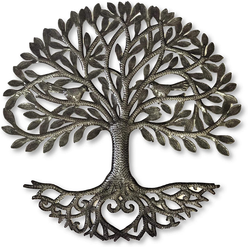 it's cactus - metal art haiti Haitian Family Tree of Life, Decorative Wall Sculpture, Home Decor Wall Hangings, Family Tree, Roots, Flowers, 24 in. Round, Love Tree Home & Garden > Decor > Artwork > Sculptures & Statues It's Cactus Love Tree  
