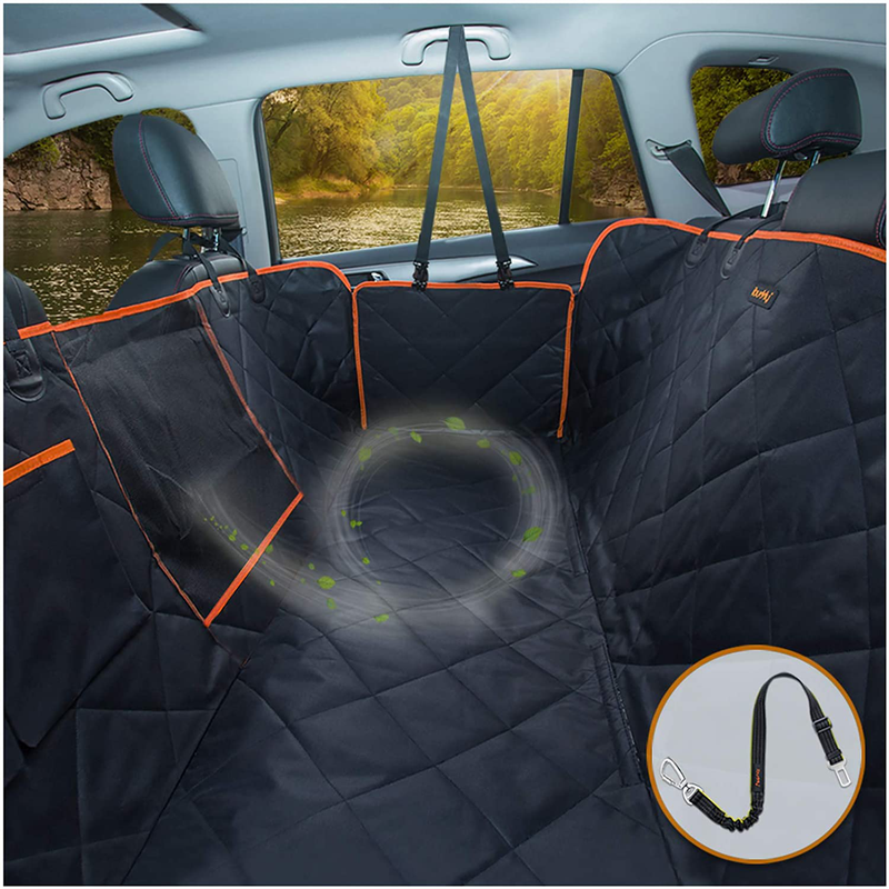 iBuddy Dog Car Seat Covers for Back Seat of Cars/Trucks/SUV, Waterproof Dog Car Hammock with Mesh Window, Side Flaps and Dog Seat Belt, Durable Anti-Scratch Nonslip Machine Washable Pet Car Seat Cover… Vehicles & Parts > Vehicle Parts & Accessories > Motor Vehicle Parts > Motor Vehicle Seating iBuddy BLACK Standard 