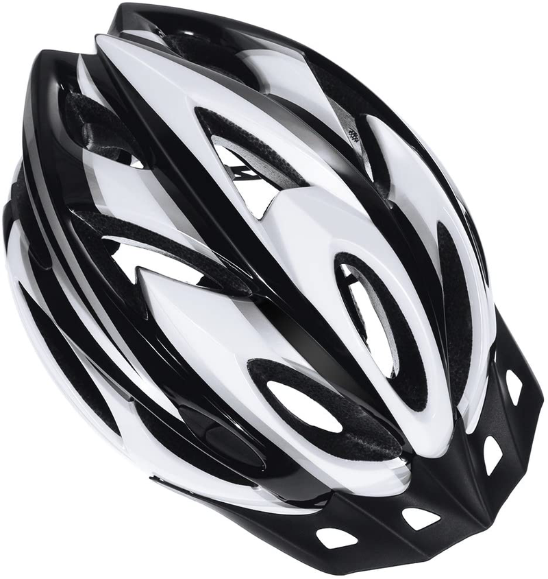 Zacro Adult Bike Helmet, Cycle Helmet, Bike Helmet Specialized for Mens Womens Safety Protection, Collocated with a Headband Sporting Goods > Outdoor Recreation > Cycling > Cycling Apparel & Accessories > Bicycle Helmets Zacro Black plus white  