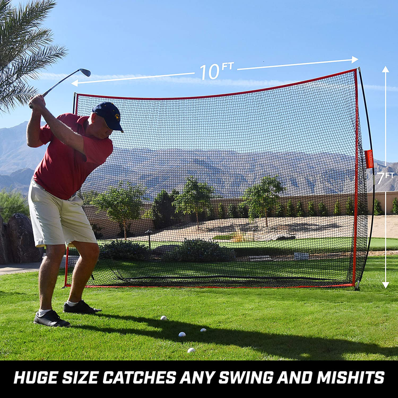 GoSports Golf Practice Hitting Net - Choose Between Huge 10' x 7' or 7' x 7' Nets -Personal Driving Range for Indoor or Outdoor Use - Designed by Golfers for Golfers  GoSports   