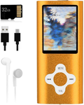 Mp3 Player,Music Player with a 32 GB Memory Card Portable Digital Music Player/Video/Voice Record/FM Radio/E-Book Reader/Photo Viewer/1.8 LCD Electronics > Audio > Audio Players & Recorders > MP3 Players Xidehuy Gold  