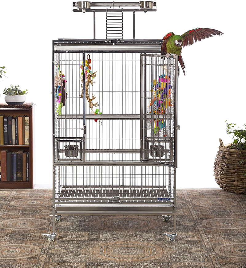 Prevue Pet Products Stainless Steel Playtop Bird Cage Animals & Pet Supplies > Pet Supplies > Bird Supplies > Bird Cages & Stands Prevue Pet Products   