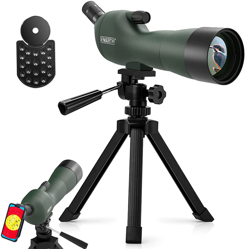 Emarth 20-60x60AE 45 Degree Angled Spotting Scope with Tripod, Phone Adapter, Carry Bag, Scope for Target Shooting Bird Watching Hunting Wildlife  Emarth Default Title  