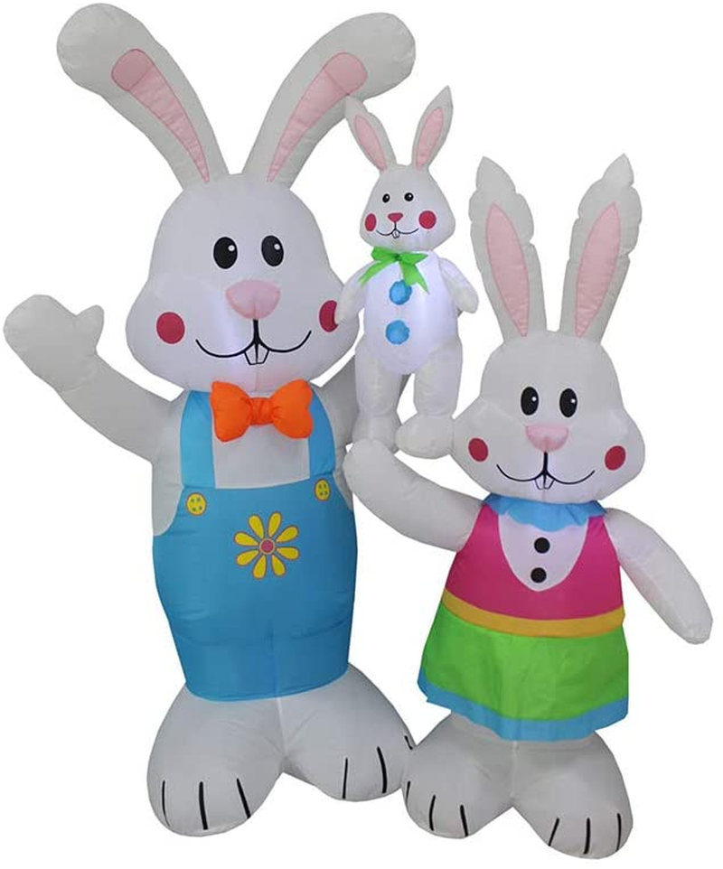 Impact Canopy Inflatable Outdoor Easter Decoration, Easter Bunny Egg Basket, 4 Feet Tall Home & Garden > Decor > Seasonal & Holiday Decorations IMPACT CANOPY Easter Bunny Family  