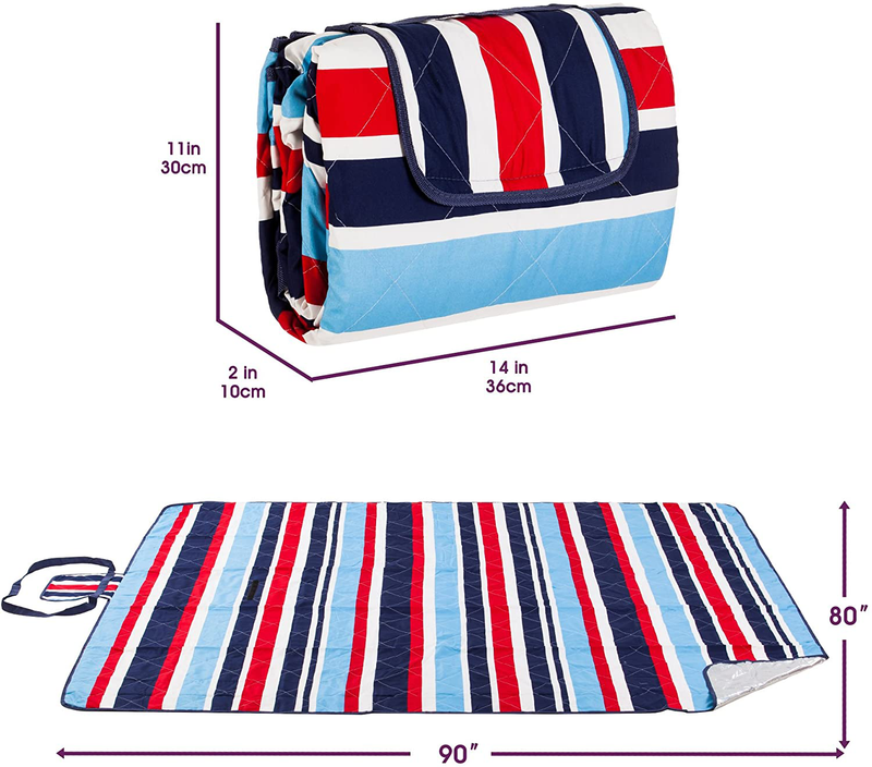 Extra Large Picnic & Outdoor Blanket with Waterproof Backing(80" X 80") Home & Garden > Lawn & Garden > Outdoor Living > Outdoor Blankets > Picnic Blankets picnic funwan   