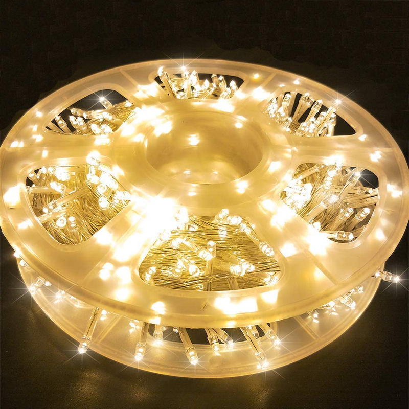 MYGOTO 33FT 100 Leds String Lights Waterproof Fairy Lights 8 Modes with Memory 30V UL Certified Power Supply for Home, Garden, Wedding, Party, Christmas Decoration Indoor Outdoor (Red) Home & Garden > Lighting > Light Ropes & Strings MYGOTO 500l Warm White  