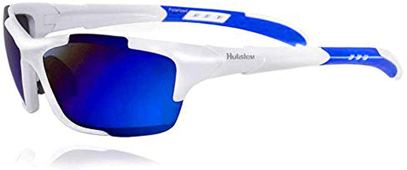 HULISLEM S1 Sport Polarized Sunglasses Sporting Goods > Outdoor Recreation > Cycling > Cycling Apparel & Accessories Hulislem White-blue  