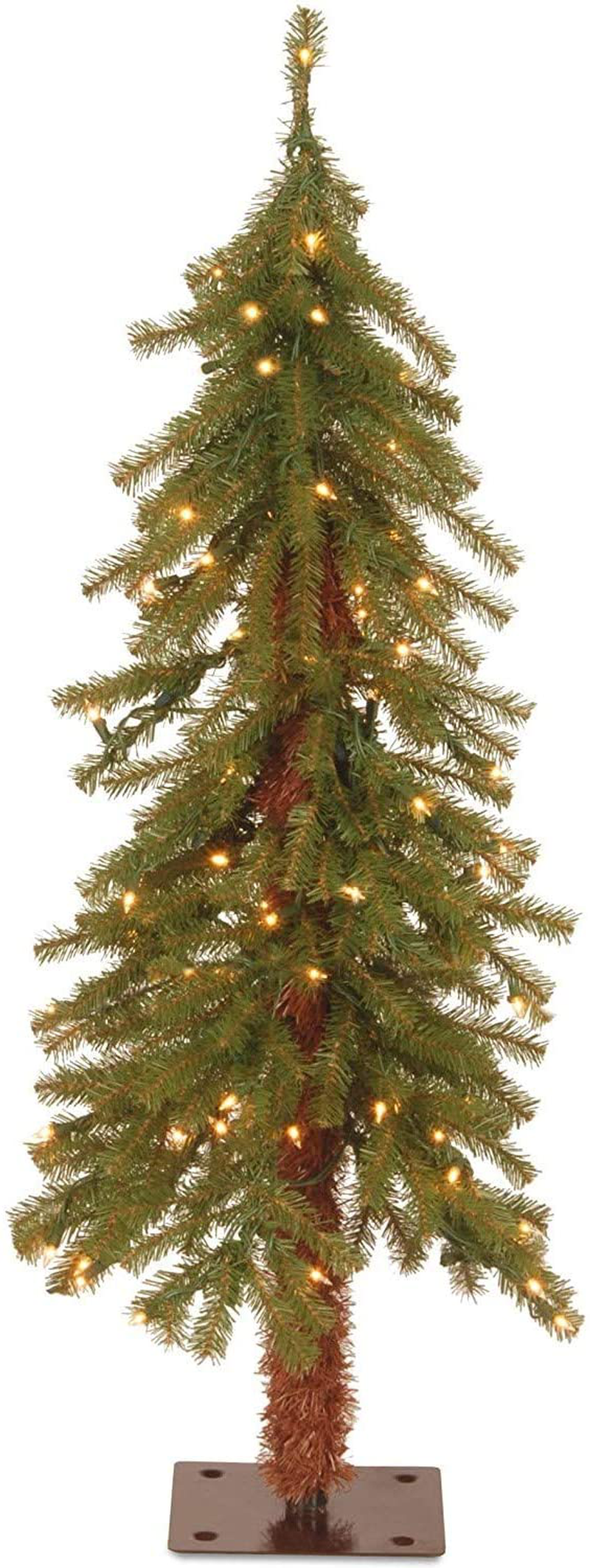 National Tree Company lit Artificial Christmas Tree Includes Pre-strung White Lights and Stand, Hickory Cedar Slim-5 ft Home & Garden > Decor > Seasonal & Holiday Decorations > Christmas Tree Stands National Tree Company Tree 3 ft 