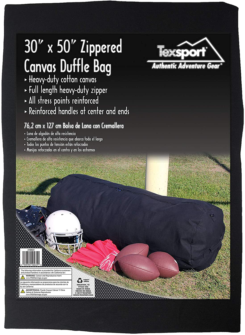 Texsport Zipper Canvas Duffle Duffel Roll Travel Sports Equipment Bag Sporting Goods > Outdoor Recreation > Camping & Hiking > Tent Accessories Texsport   