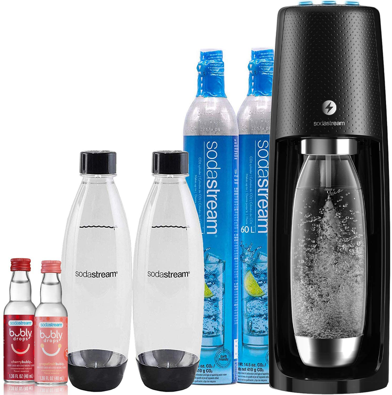 SodaStream Fizzi One Touch Sparkling Water Maker Bundle (Black) with CO2, BPA Free Bottles, and Bubly Drops Flavors Home & Garden > Kitchen & Dining > Kitchen Tools & Utensils > Kitchen Knives sodastream Black bubly Bundle 
