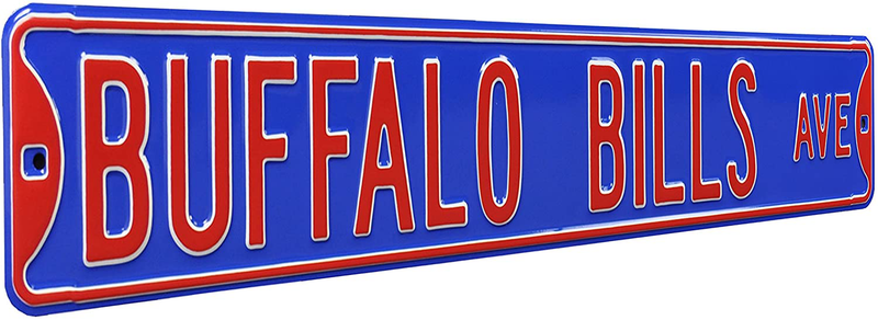 Fremont Die NFL Football Metal Wall Decor- Large, Heavy Duty Steel Street Sign, Vintage Home Decor for Office Decorations, Kids Room, and Man Cave Accessories Home & Garden > Decor > Seasonal & Holiday Decorations& Garden > Decor > Seasonal & Holiday Decorations Fremont Die Buffalo Bills 36" x 6" 