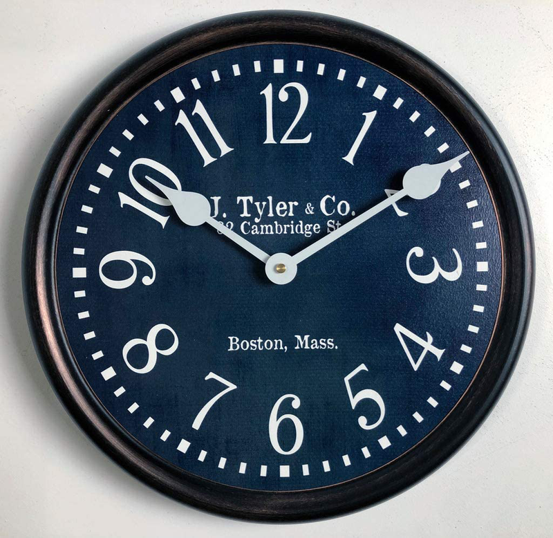 Navy Blue Large Wall Clock | Ultra Quiet Quartz Mechanism | Hand Made in USA | Beautiful Crisp Lasting Color | Comes in 8 Sizes Home & Garden > Decor > Clocks > Wall Clocks The Big Clock Store 1. Navy Blue 30-inch framed 