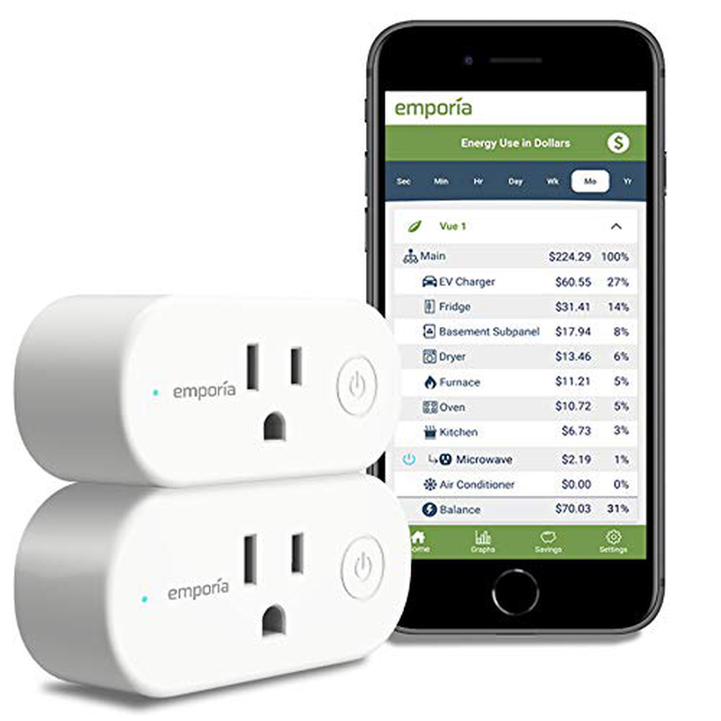 Emporia Smart Plug with Energy Monitor | 15A WiFi Smart Outlet | Emporia App | Alexa | Google | ETL Certified (Package of 4) Home & Garden > Kitchen & Dining > Kitchen Appliances EMPORIA ENERGY 2 Smart Plug 