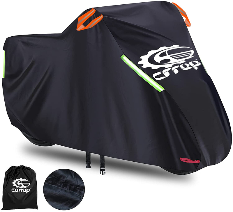 Upgraded XXL Motorcycle Cover Waterproof Outdoor - Thicker and Tear Proof Scooter Cover Against Dust Rain UV - Compatible with 104'' Harley Davison, Honda, Yamaha (XXL) Vehicles & Parts > Vehicle Parts & Accessories > Vehicle Maintenance, Care & Decor > Vehicle Covers > Vehicle Storage Covers > Motorcycle Storage Covers Helen Butler XXL  