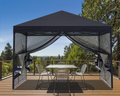 MASTERCANOPY Pop-Up Easy Setup Gazebo with Mosquito Netting Screen Instant Outdoor Shelter (8x8, Black) Home & Garden > Lawn & Garden > Outdoor Living > Outdoor Structures > Canopies & Gazebos MASTERCANOPY Black 8x8 
